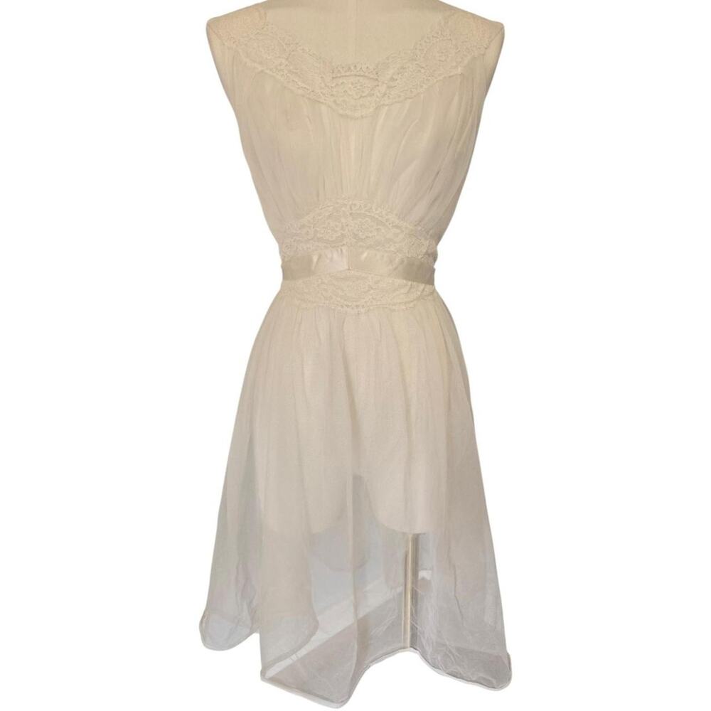 Vintage white lace slip dress
